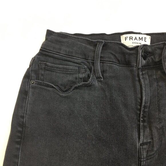 FRAME Fletcher Wash Le Nouveau Straight Raw Edge Hem 5 Pocket Jeans - Picture 6 of 12